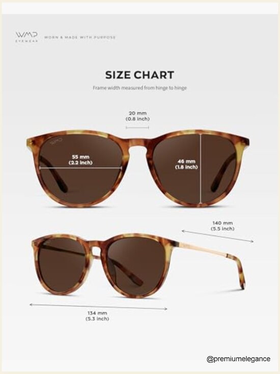 Polarized Round Sunglasses for Women UV400 Lightweight Retro main image 5